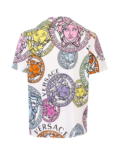 t shirt versace multicolrs strass|All T.